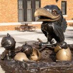 Freshly hatched: Jayhawk statue debuts on Ascher Plaza